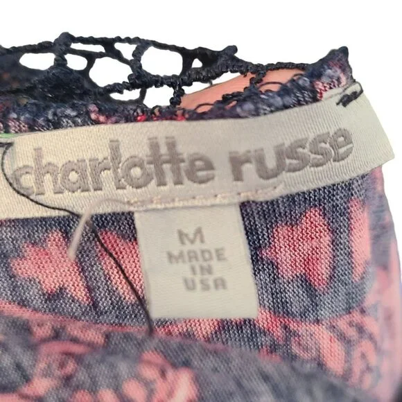 Charlotte Russe Women’s Purple Printed Long Sleeve kimono Size M Boho festival - Picture 9 of 10